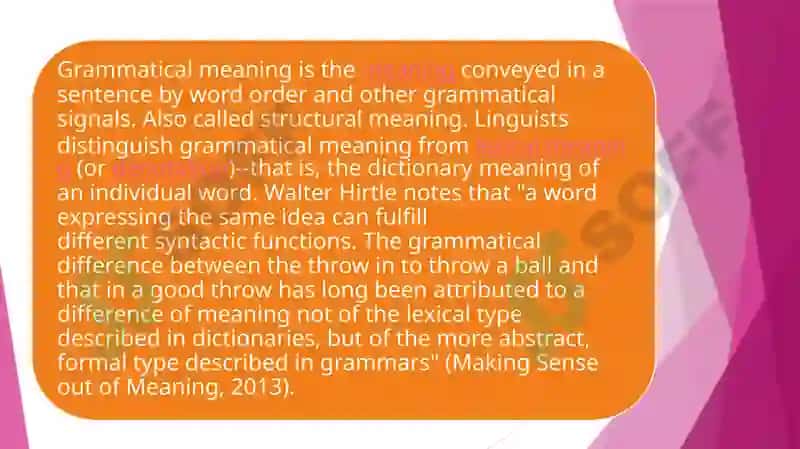 Grammatical meaning 3