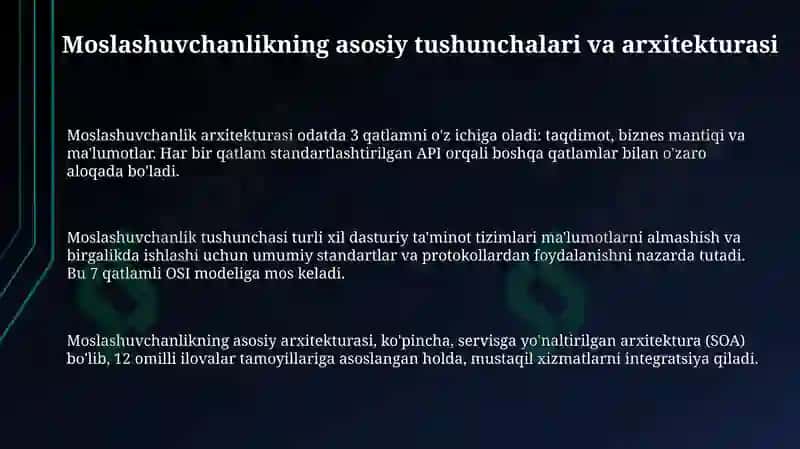 Moslashuvchanlikning asosiy tushunchalari va arxitekturasi 3