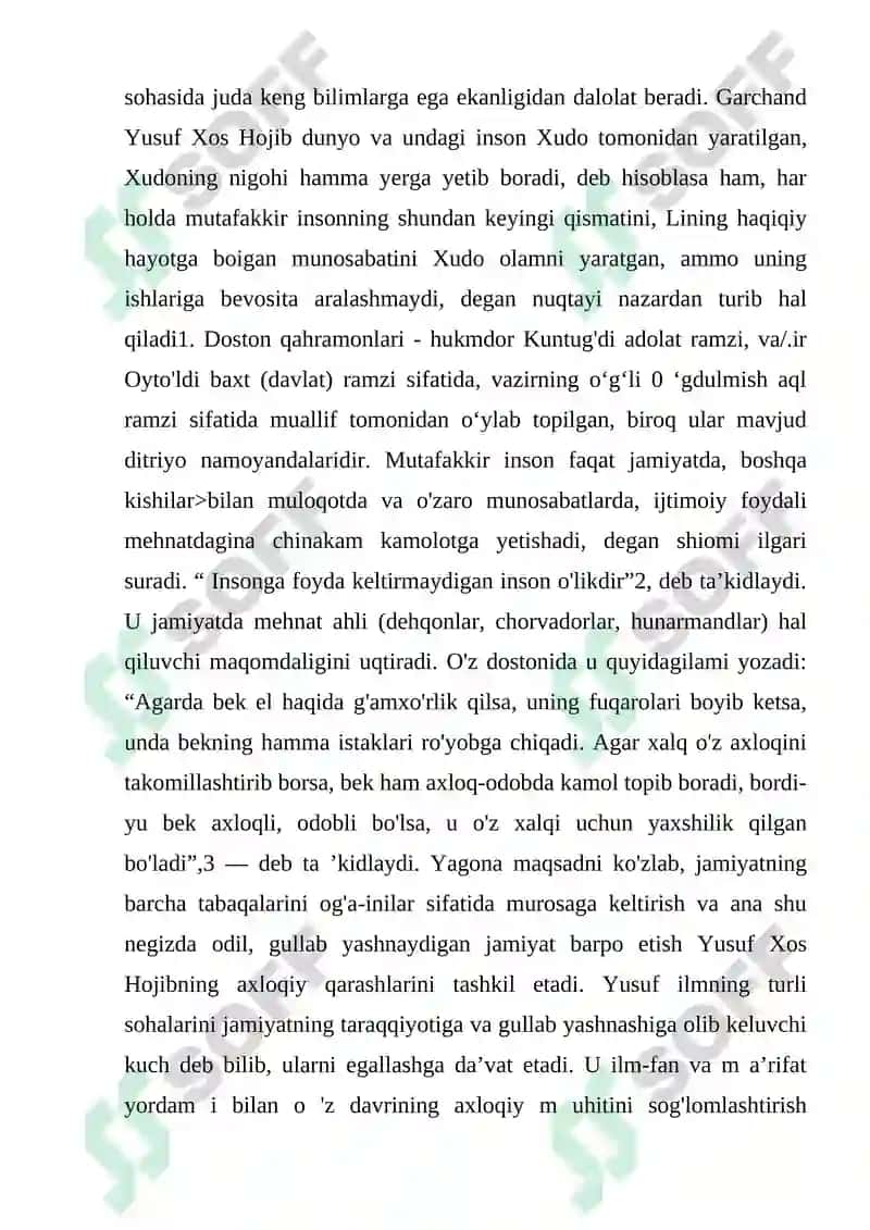 Yusuf Xos Hojibning ilmiy meroslari 3