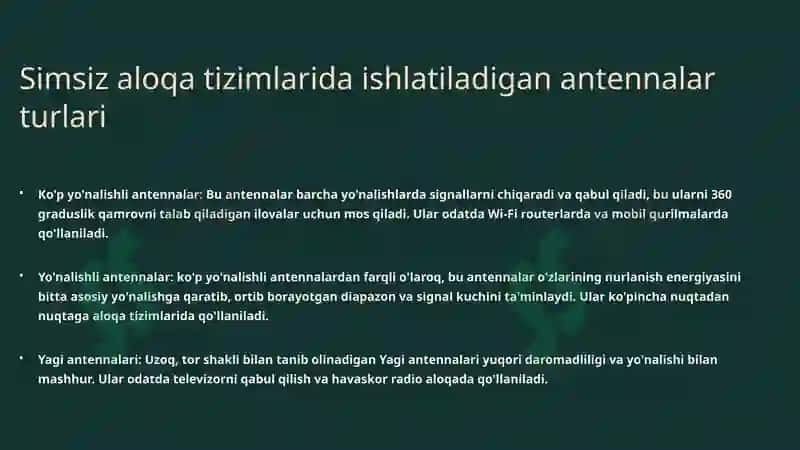 Simsiz aloqa tizimlari 3