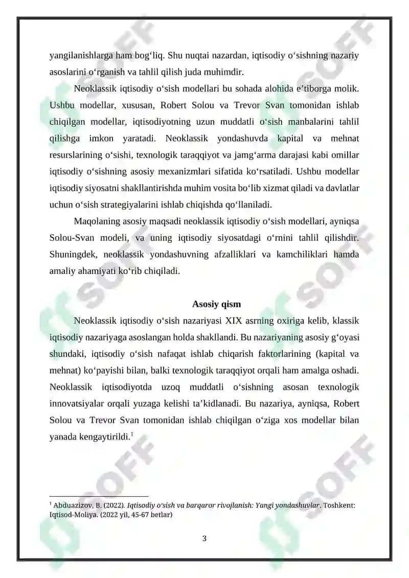 IQTISODIY O‘SISHNING NEOKLASSIK MODELLARI 3