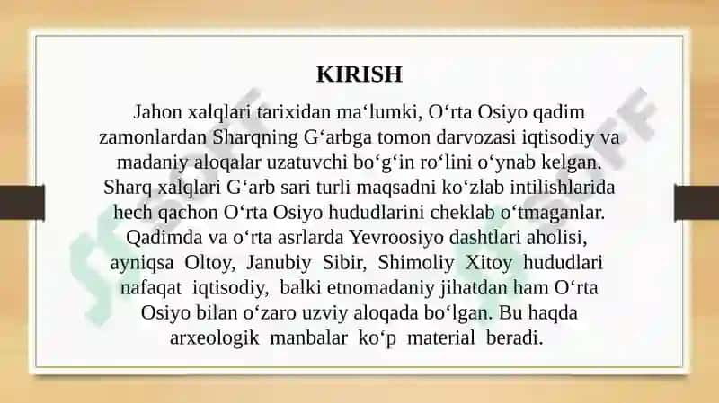 O'rta Osiyo hududining qadimgi tub joyli aholisi va uning yozma manbalarda aks etishi. 3