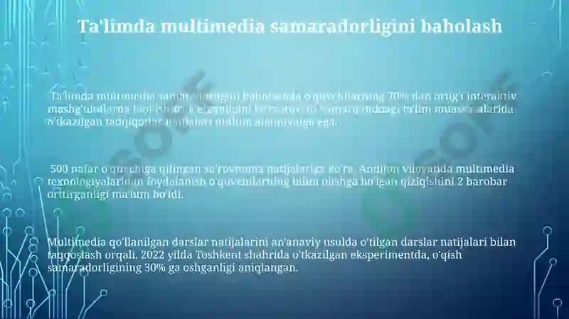Multimedia va uning zamonaviy ta'limoti 3