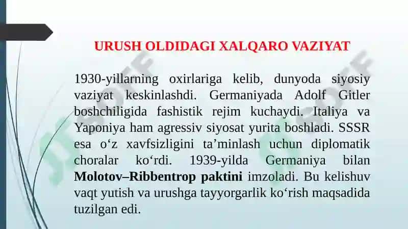 SSSR ikkinchi jahon urushi yillarida 3