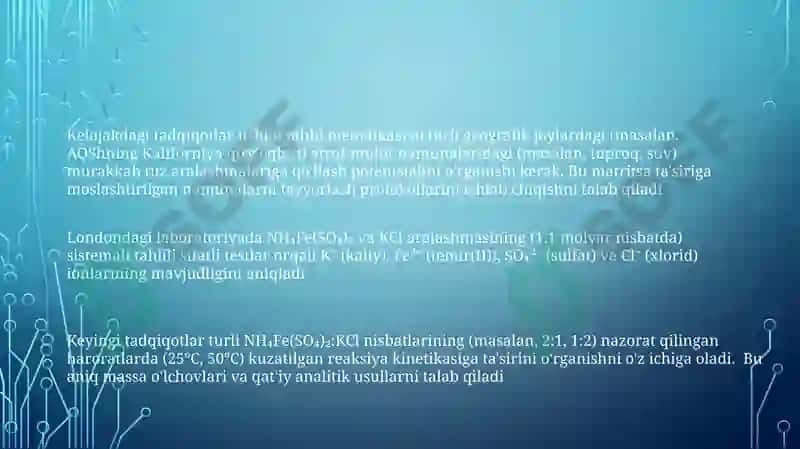 NH4Fe(SO4)2 va KCl quruq tuzlar aralashmasi 3