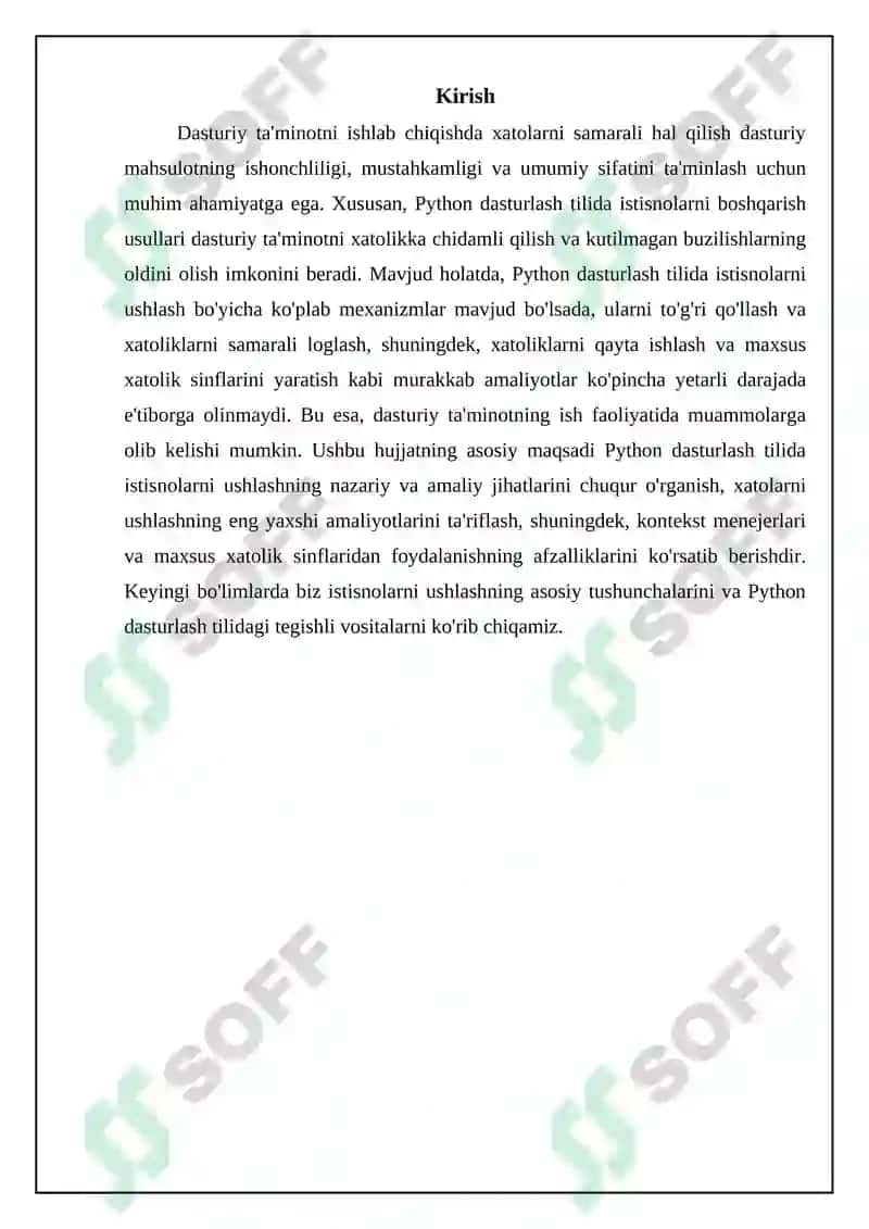 Pythonda istisno holatlarni qayta ishlash 3
