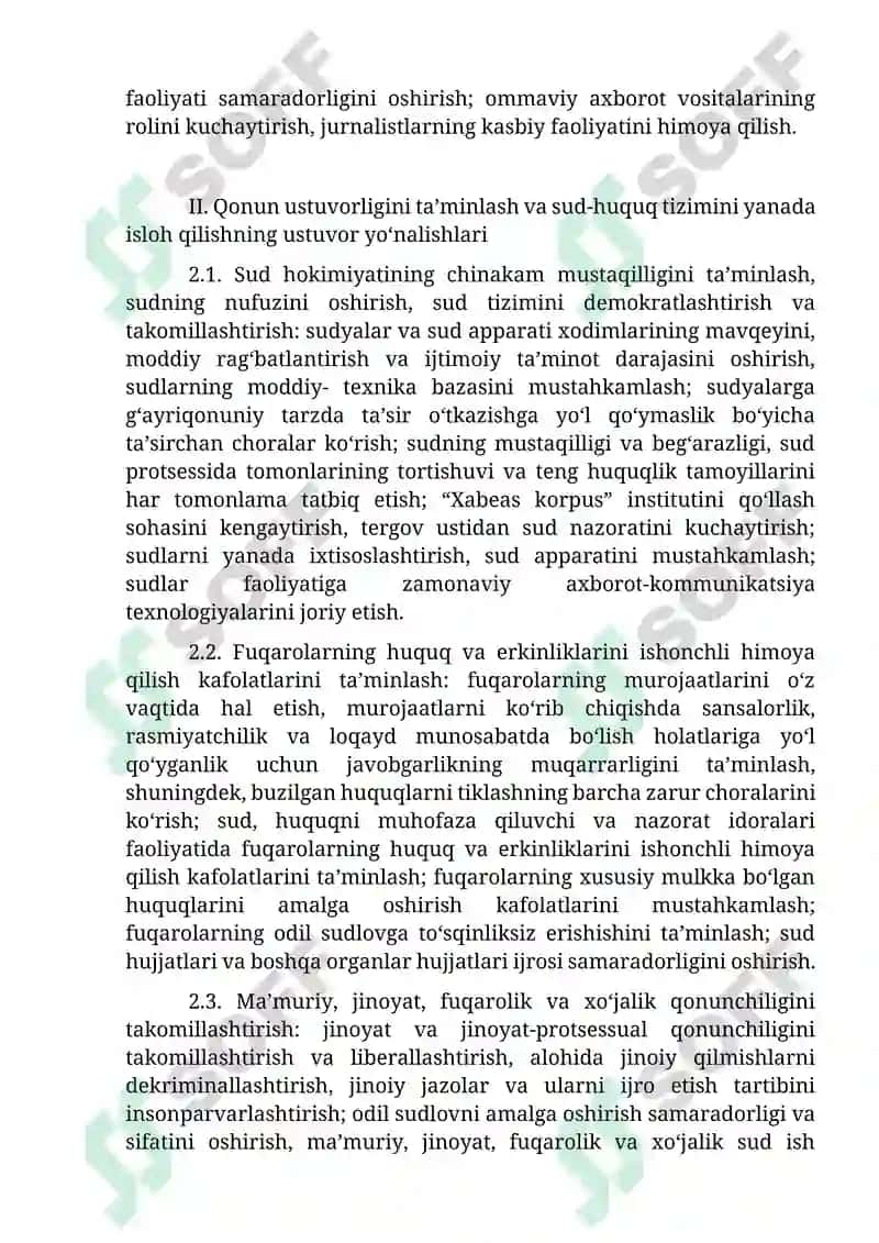 O‘zbеkiston Rеspublikasini yanada rivojlantirish bo‘yicha Harakatlar stratеgiyasi 3