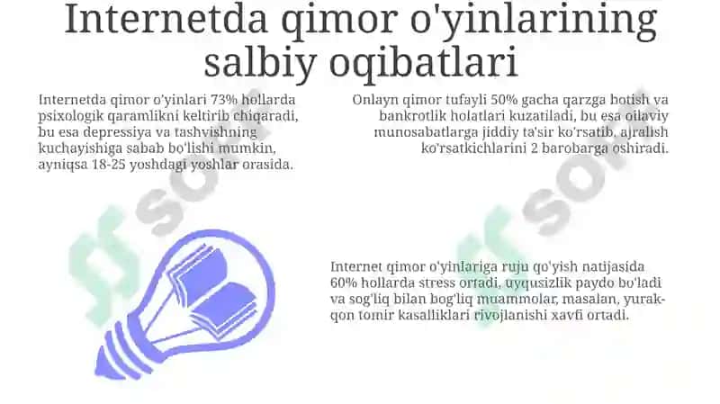Internet tarmog'ida totalizator o'yinlarining salbiy oqibatlari va ularni bartaraf etish yo'llari 3