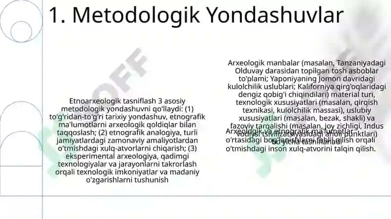 Arxeo- etnografik manbalarning etnoarxeologik tizimlashtirish 3