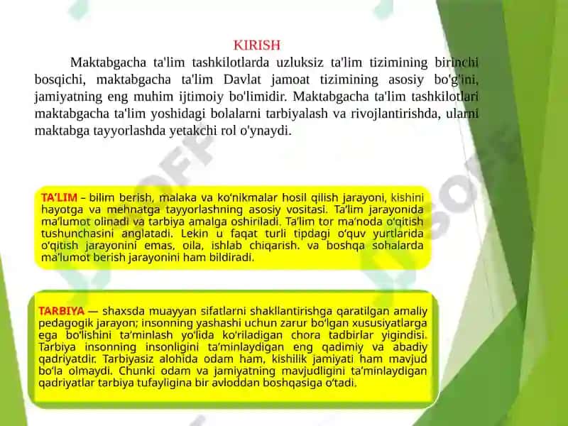 “Maktabgacha ta’im muassasasida ta’lim-tarbiya ishlariga rahbarlik qilish” 3