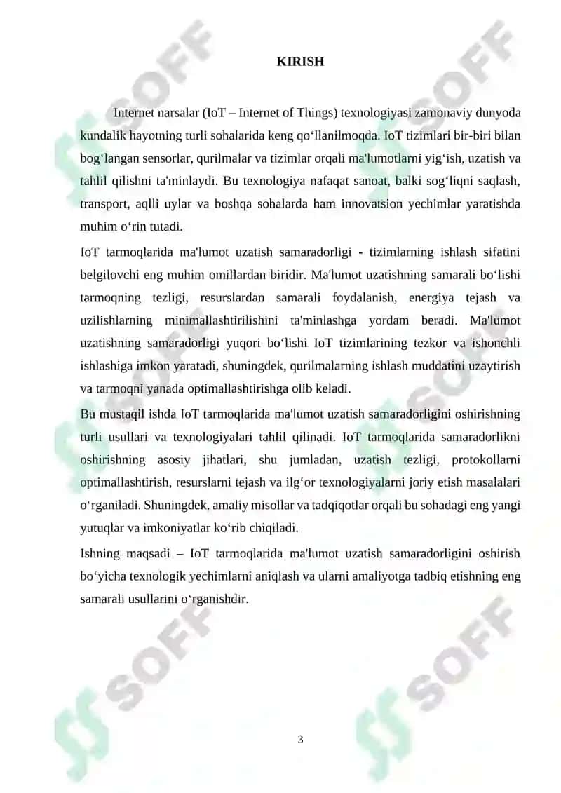 IoT tarmoqlarida ma'lumot uzatishning samaradorligini oshirish 3