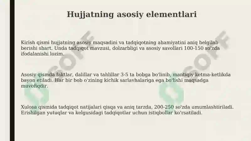 Hujjatlardagi zaruriy qismlar (rekvizitlar) va ularni rasmi 3