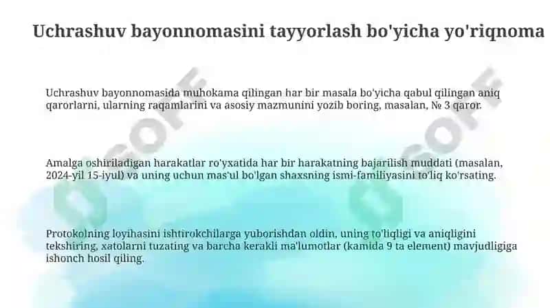 Uchrashuv Bayonnomasini Tayyorlash 3