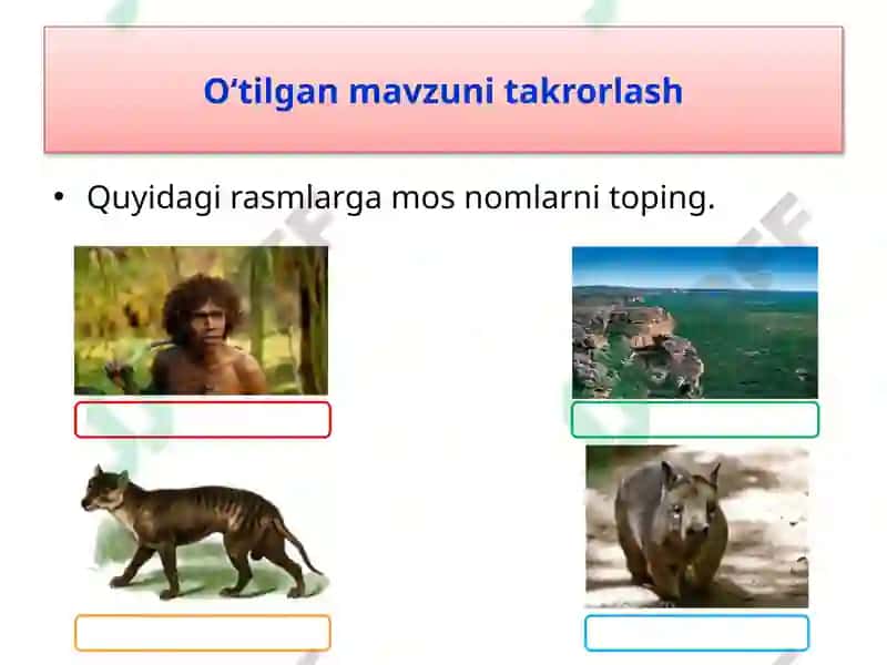 O‘tilgan mavzuni takrorlash 3