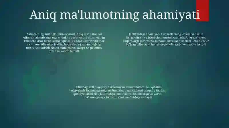Axborotning Jamiyatdagi O‘Rni Va Ahamiyati 3