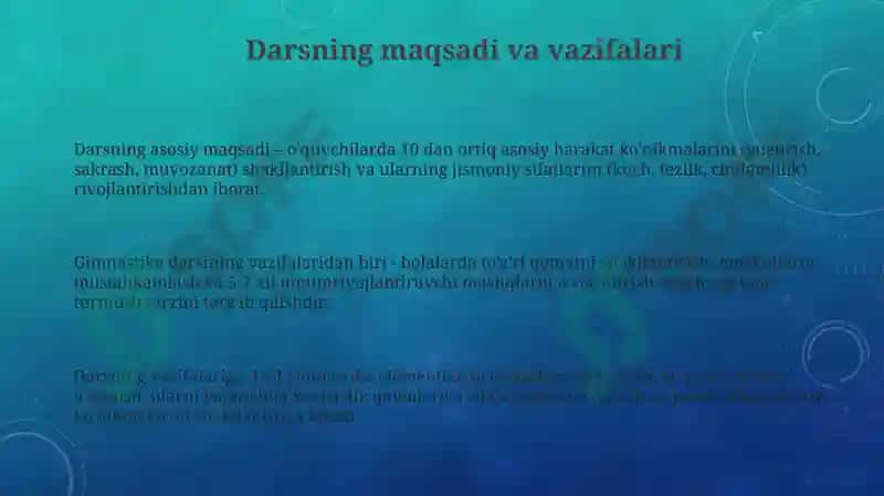 Gimnastikadarslarinitashkelqilishvao'tkazish 3