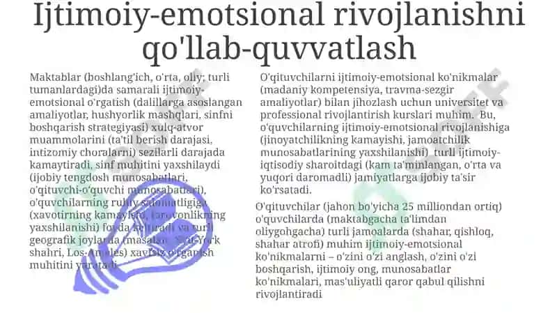 Ijtimoiy-emotsional rivojlanishni qo'llab-quvvatlash 3