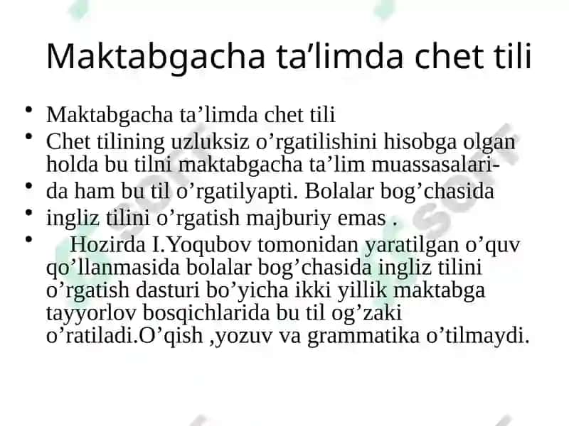 CHET TILINI O’RGANISH JARAYONLARI 3