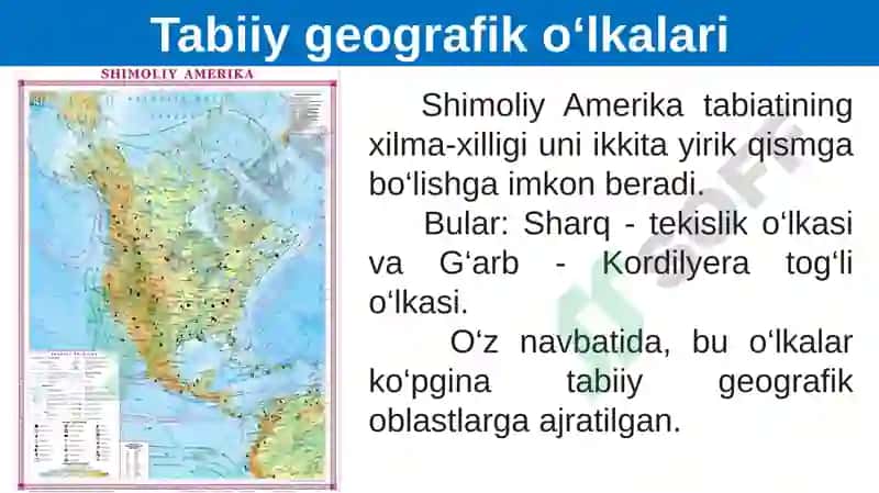 Shimoliy Amerikaning Tabiiy Geografik Ko‘lkalari va Xolisi 3