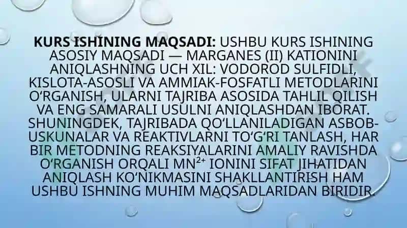marganes (ii) kationining analitik kimyosi 3