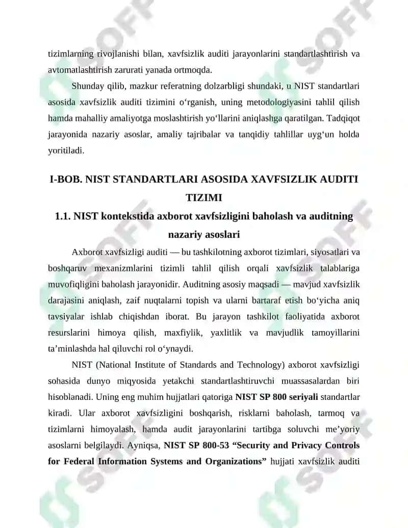NIST Standartlari Asosida Xavfsizlik Auditi Tizimi 3