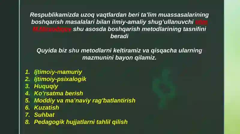 Boshqaruv metodlari va qarorlari 3