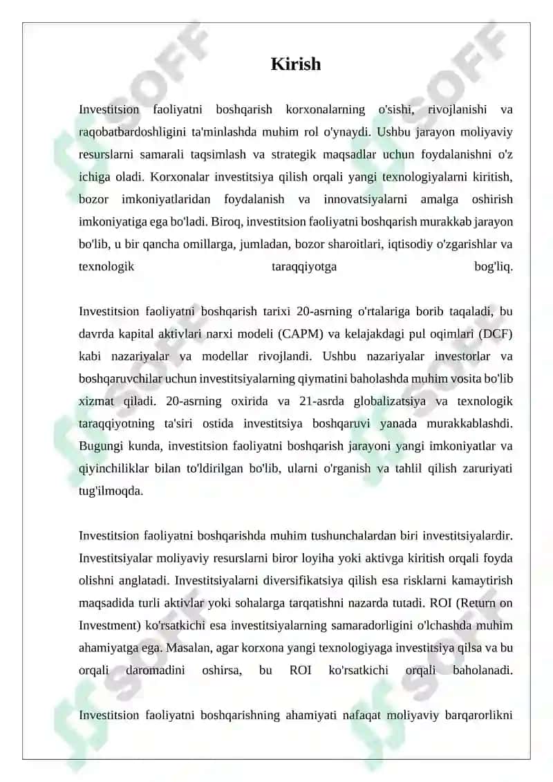 Korxonalarda investitsion faoliyatni boshqarish 3