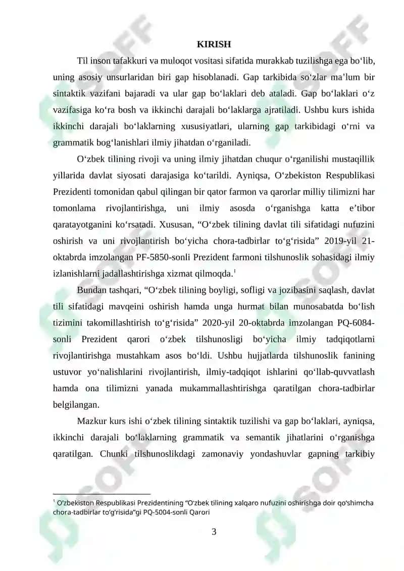 Ikkinchi darajali boʻlaklar 3