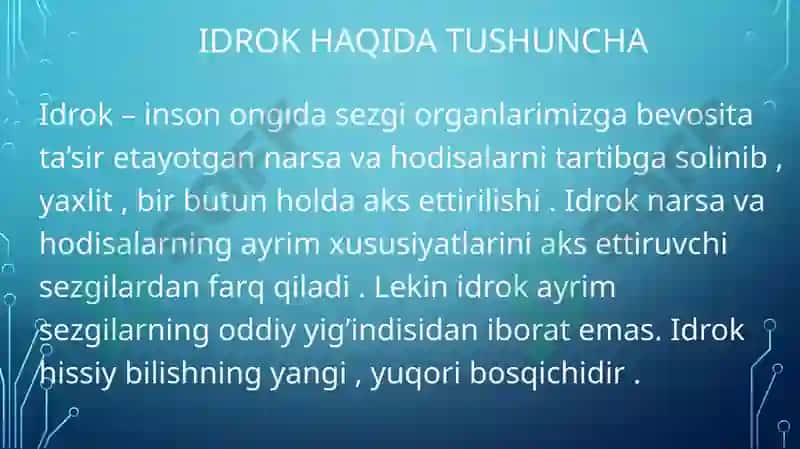 Idrok psixofiziologiyasi 3