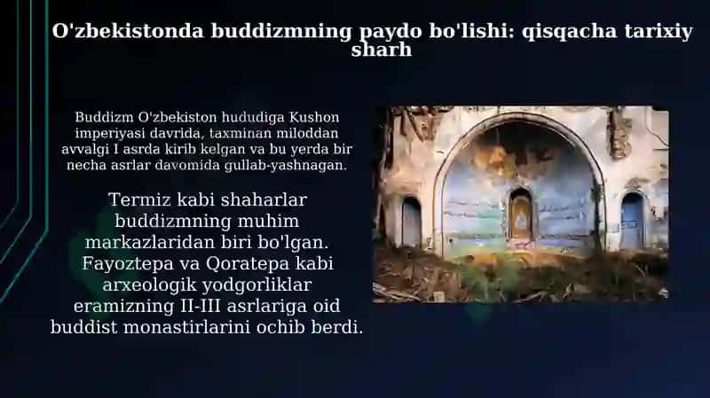 Oʻzbekistonda buddaviylik dinining tarixiy ildizlari 3