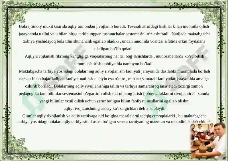Mehnat faoliyati jarayonida bolalarni aqliy tarbiyalash 3