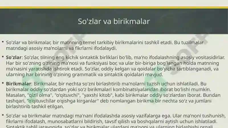 Matnning sintaktik tahlili 3