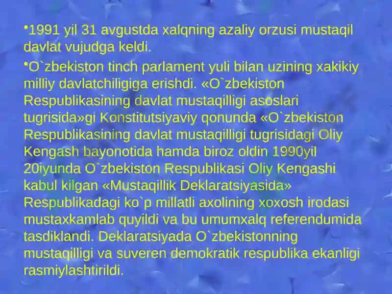 O‘zbekiston respublikasi konstitutsiyasining asosiy prinsiplari 3
