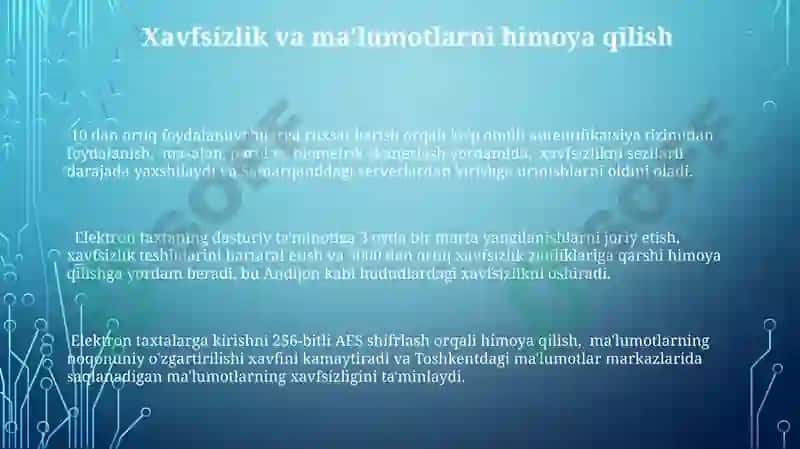 Elektron taxta bilan ishlash 3
