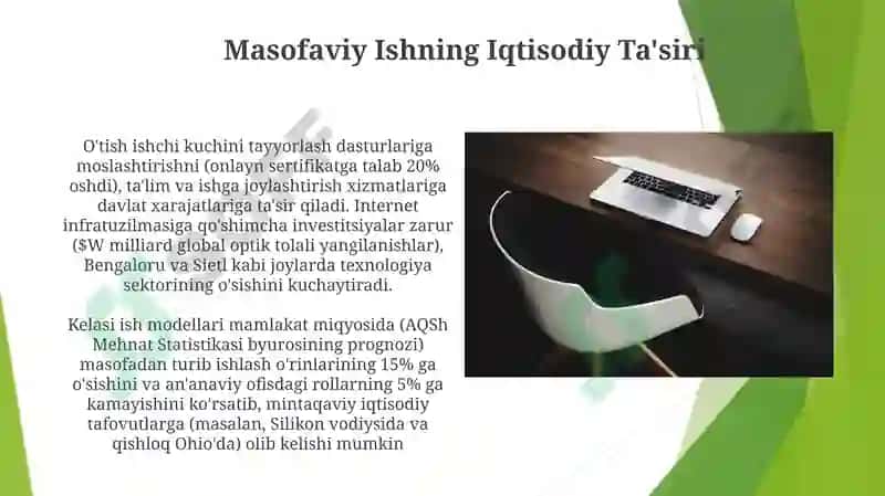 Masofaviy Ishning Iqtisodiy Ta'siri 3
