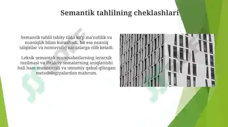 Semantik tahlilning cheklashlari 3