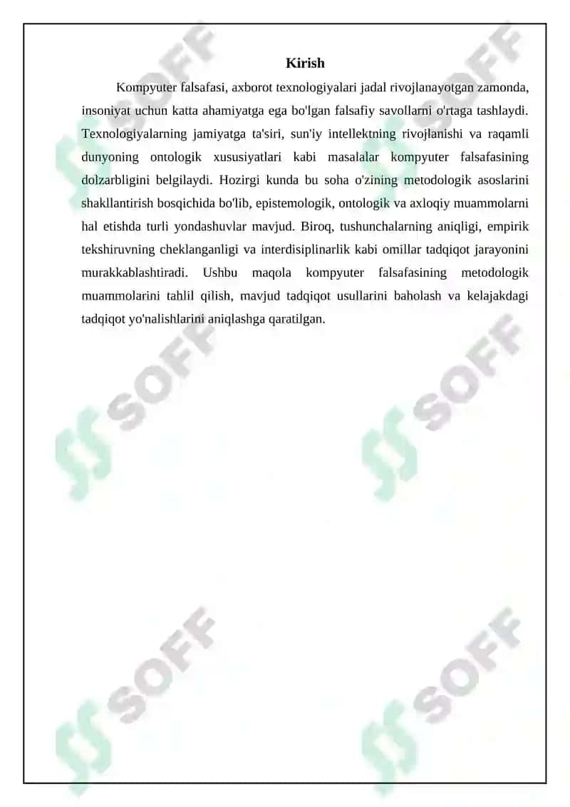 Kompyuter falsafasining metodologik muammolari 3