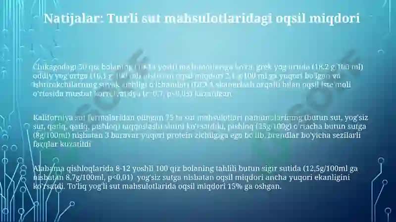 Sut mahsuloti baholash 3