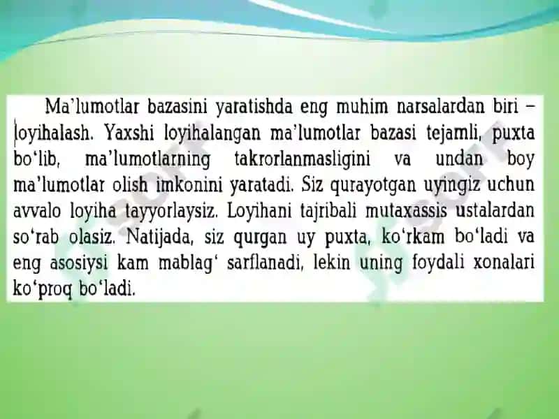 Ma’lumotlar bazasining maqsadi, vazifalari va asosiy tushunchalari 3