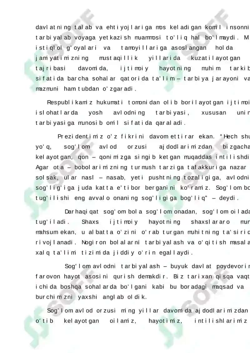 Aqli zaif bolalar uchun ixtisoslashtirilgan maktab, maktab-internatlarida nutq oʻstirish darslarida olib boriladigan korreksion ishlar 3