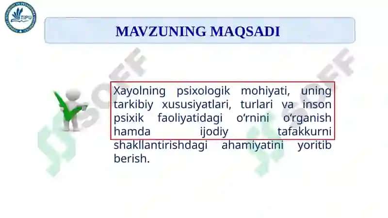 Xayolning psixologik tavsifi va uning inson psixik faoliyatidagi ahamiyati 3