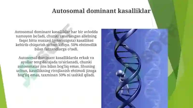 Tibbiybiologiya Autosomadominant va retsessiv kasalliklar 3