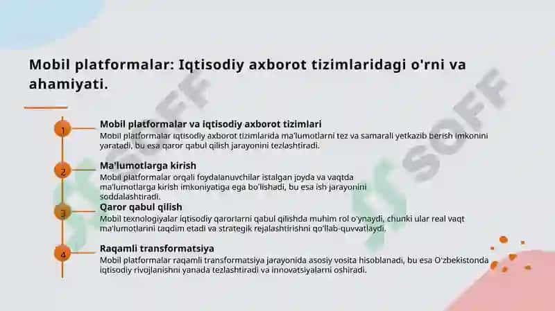 Mobil platformalar va iqtisodiy axborot tizimlari 3