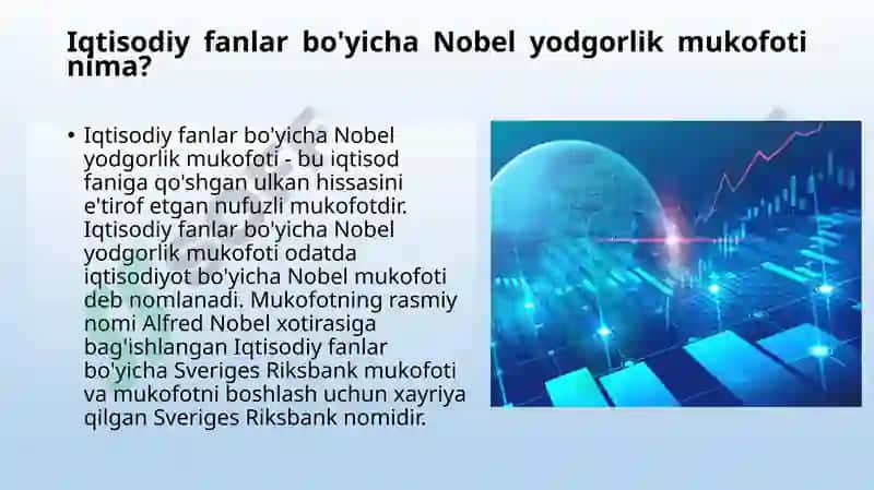 Iqtisodiyot boyicha Nobel mukofati lauriyatining iqtisodiy goyalari 3