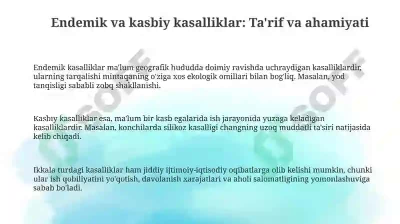 Biogenelementlar konsentratsiyasi bilan bog'liq endemik va kasbiy kasalliklar 3