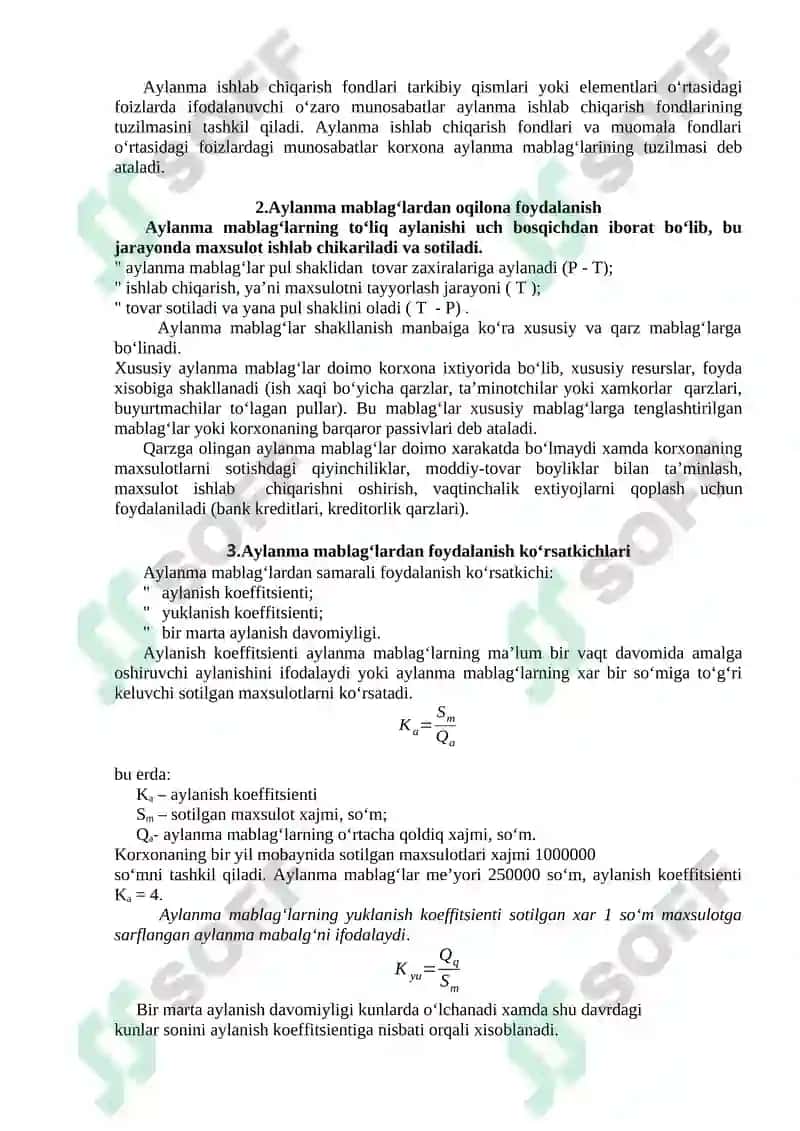 Aylanma mablag‘lar 3