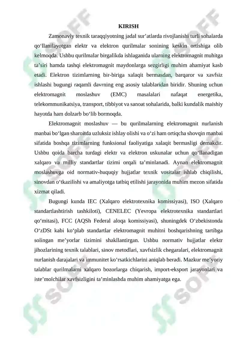 Elektromagnit moslashuv boʻyicha normativ hujjatlari bilan tanishtirish 3
