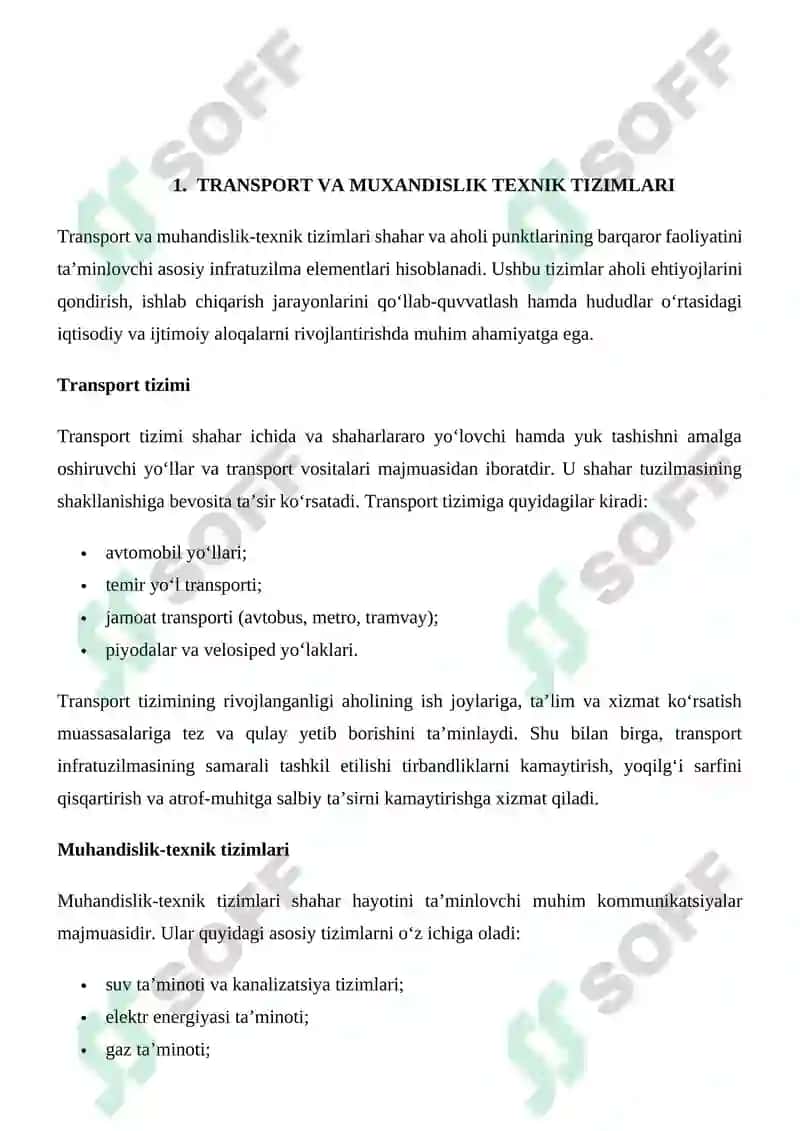 TRANSPORT VA MUXANDISLIK TEXNIK TIZIMLARINING SHAXAR TASHKIL ETUVCHI AHAMIYATI VA ULARNI MUKAMMALLASHTIRISH 3