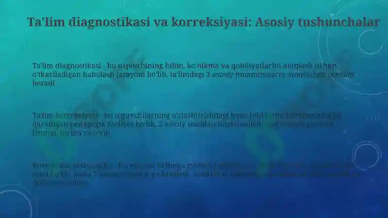 Pedagogik diagnostika va pedagogik korreksiya 3