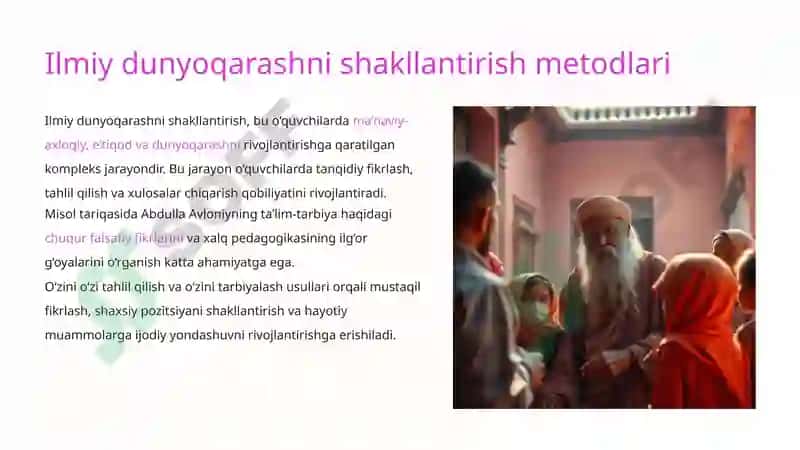 Tarbiyaning umumiy metodlari va o‘quvchilarning tarbiyasi 3